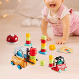Maxbell Engineer Forklift Transport Game Durable Stacking Toy for Children Kids Boys