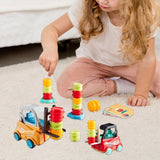 Maxbell Engineer Forklift Transport Game Durable Stacking Toy for Children Kids Boys