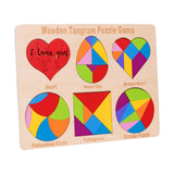 Maxbell Montessori Toys 6 in 1 Early Learning Puzzles Stem Gift Tangram Toy Ages 4-8