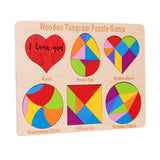Maxbell Montessori Toys 6 in 1 Early Learning Puzzles Stem Gift Tangram Toy Ages 4-8