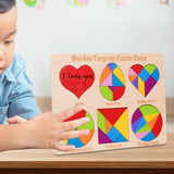 Maxbell Montessori Toys 6 in 1 Early Learning Puzzles Stem Gift Tangram Toy Ages 4-8