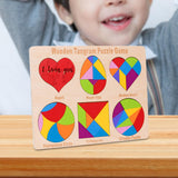 Maxbell Montessori Toys 6 in 1 Early Learning Puzzles Stem Gift Tangram Toy Ages 4-8