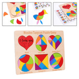 Maxbell Montessori Toys 6 in 1 Early Learning Puzzles Stem Gift Tangram Toy Ages 4-8