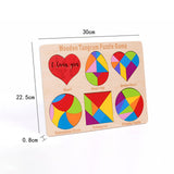 Maxbell Montessori Toys 6 in 1 Early Learning Puzzles Stem Gift Tangram Toy Ages 4-8