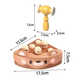 Maxbell Pounding Toy Hand Eye Coordination Whack Game Mole for Baby ToddlerChildren Brown