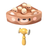 Maxbell Pounding Toy Hand Eye Coordination Whack Game Mole for Baby ToddlerChildren Brown