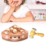 Maxbell Pounding Toy Hand Eye Coordination Whack Game Mole for Baby ToddlerChildren Brown