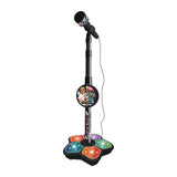 Maxbell Music Sing Microphone Toy with Flashing Stage Lights for Kids Birthday Gifts Black