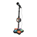 Maxbell Music Sing Microphone Toy with Flashing Stage Lights for Kids Birthday Gifts Black