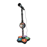 Maxbell Music Sing Microphone Toy with Flashing Stage Lights for Kids Birthday Gifts Black