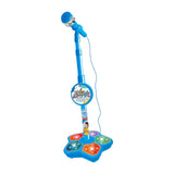Maxbell Music Sing Microphone Toy with Flashing Stage Lights for Kids Birthday Gifts Blue
