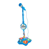 Maxbell Music Sing Microphone Toy with Flashing Stage Lights for Kids Birthday Gifts Blue
