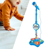 Maxbell Music Sing Microphone Toy with Flashing Stage Lights for Kids Birthday Gifts Blue