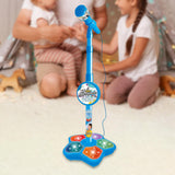 Maxbell Music Sing Microphone Toy with Flashing Stage Lights for Kids Birthday Gifts Blue