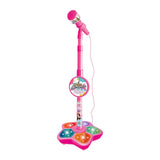 Maxbell Music Sing Microphone Toy with Flashing Stage Lights for Kids Birthday Gifts Red