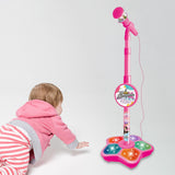 Maxbell Music Sing Microphone Toy with Flashing Stage Lights for Kids Birthday Gifts Red