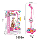 Maxbell Music Sing Microphone Toy with Flashing Stage Lights for Kids Birthday Gifts Red