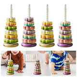 Maxbell Baby Stack Toy Beach Toy Stem Learning Toy Developing Baby Toy 6 layers and green