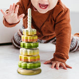 Maxbell Baby Stack Toy Beach Toy Stem Learning Toy Developing Baby Toy 6 layers and green