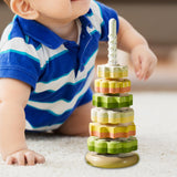 Maxbell Baby Stack Toy Beach Toy Stem Learning Toy Developing Baby Toy 6 layers and green