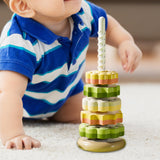 Maxbell Baby Stack Toy Beach Toy Stem Learning Toy Developing Baby Toy 5 layers and green
