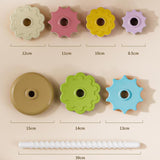 Maxbell Baby Stack Toy Beach Toy Stem Learning Toy Developing Baby Toy 5 layers and green