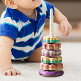 Maxbell Baby Stack Toy Beach Toy Stem Learning Toy Developing Baby Toy 5 layers and violet