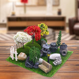 Maxbell Dollhouse Miniature Garedn Set Micro Landscape Ornaments for Micro Landscape