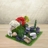 Maxbell Dollhouse Miniature Garedn Set Micro Landscape Ornaments for Micro Landscape
