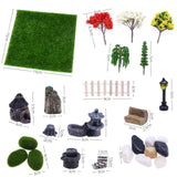 Maxbell Dollhouse Miniature Garedn Set Micro Landscape Ornaments for Micro Landscape