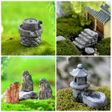 Maxbell Dollhouse Miniature Garedn Set Micro Landscape Ornaments for Micro Landscape