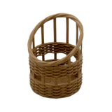 Maxbell Dollhouse Candy Basket 1/6 1/8 Miniature Woven Basket for Kids Age 3~6 Girls Dark Brown