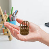 Maxbell Dollhouse Candy Basket 1/6 1/8 Miniature Woven Basket for Kids Age 3~6 Girls Dark Brown