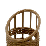 Maxbell Dollhouse Candy Basket 1/6 1/8 Miniature Woven Basket for Kids Age 3~6 Girls Dark Brown