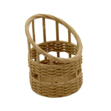 Maxbell Dollhouse Candy Basket 1/6 1/8 Miniature Woven Basket for Kids Age 3~6 Girls Light Brown