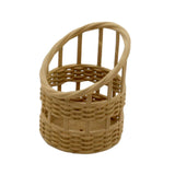 Maxbell Dollhouse Candy Basket 1/6 1/8 Miniature Woven Basket for Kids Age 3~6 Girls Light Brown