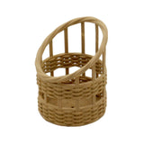 Maxbell Dollhouse Candy Basket 1/6 1/8 Miniature Woven Basket for Kids Age 3~6 Girls Light Brown