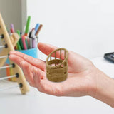 Maxbell Dollhouse Candy Basket 1/6 1/8 Miniature Woven Basket for Kids Age 3~6 Girls Light Brown