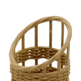 Maxbell Dollhouse Candy Basket 1/6 1/8 Miniature Woven Basket for Kids Age 3~6 Girls Light Brown