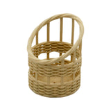 Maxbell Dollhouse Candy Basket 1/6 1/8 Miniature Woven Basket for Kids Age 3~6 Girls Khaki
