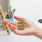 Maxbell Dollhouse Candy Basket 1/6 1/8 Miniature Woven Basket for Kids Age 3~6 Girls Khaki