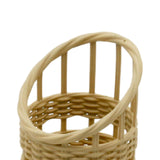 Maxbell Dollhouse Candy Basket 1/6 1/8 Miniature Woven Basket for Kids Age 3~6 Girls Khaki
