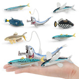 Maxbell Simulated Sea Life Animals Figurines Fish Model Toy for Birthday Cake Topper Herring