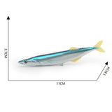 Maxbell Simulated Sea Life Animals Figurines Fish Model Toy for Birthday Cake Topper Saury