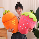 Maxbell Carrot Plush Pillow Cute Carrot Plush Doll for Holiday Birthday New Year