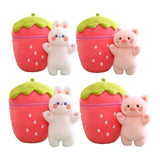 Maxbell Cute Strawberry Plush Doll Strawberry Plush Pillow for Valentine Day Kids