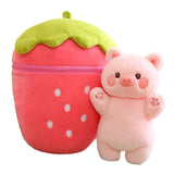 Maxbell Cute Strawberry Plush Doll Strawberry Plush Pillow for Valentine Day Kids
