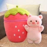 Maxbell Cute Strawberry Plush Doll Strawberry Plush Pillow for Valentine Day Kids