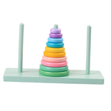 Maxbell Rainbow Stacking Rings Toy Brain Teaser Stacker Toy for Children Infant Kids