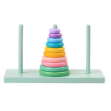 Maxbell Rainbow Stacking Rings Toy Brain Teaser Stacker Toy for Children Infant Kids